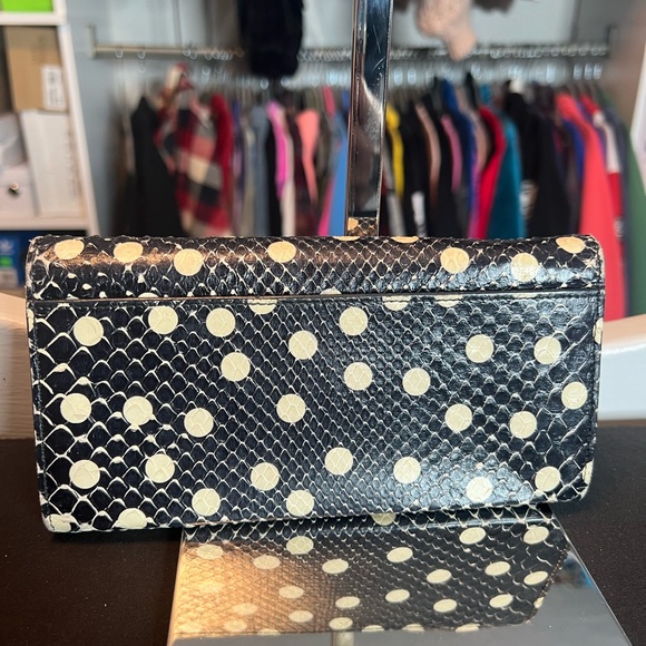 Dolce & Gabbana Black and Cream Polka Dot Clutch - Picture 5 of 13